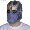 Masques de fête Adulte Thanos Masque Latex Tête Complète Infinity War Masque Casque Halloween Fantaisie Robe Costume Accessoires T230905