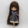 Dockor Icy DBS Blyth Doll 16 BJD Anpassat ansikte med brunt hår naken Joint Body for Girl Gift Toy BL0521 230904