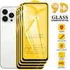 9D Full Cover Tempered Glass Full Glue Screen Protector Film for iPhone 15 14 13 12 mini 11 Pro X XS Max XR plus ultra Samsung A33 A53 A73 S21 A32 A42 A52 A72