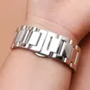 18mm 20mm 21mm 22mm 23mm 24mm prata polido aço inoxidável metal pulseira de relógio pulseira moda borboleta fivela fecho watch2601