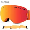 Gafas de esquí PHMAX Marca Gafas Mujeres Nieve al aire libre con correa antideslizante Capas dobles Hombres Antifog Snowmobile 230904