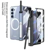 Samsung Galaxy Z Fold 5 Case Wireless Magsafe Pen Slot Hinge Protection Film Screenカバーの磁気スタンド