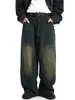 Jeans masculinos REDDACHiC Green Wash 90s Skater Homens Baggy Escovado Adjustwaist Wide Leg Y2K Vintage Denim Calças Oversized Hip Hop Calças 230904