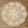 12pçs tapete de algodão vintage redondo, doilies de renda de crochê, porta-copos de flores, lote de mesa decorativa, acessórios de artesanato t2005214h