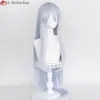 Cosplay peruks 100 cm lång yoisaki kanade cosplay peruk anime projekt Sekai färgglad steg 80 cm/100 cm lång ljusblå värmebeständig hår peruk 230904