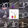 30Styles billigaste mini Glass Oil Burner Bong Water Pipes Honeycomb Recycler Dab Rig Handheld Bongs Ashcatcher Ice Hookah för rökning med 10 mm oljebrännare rör