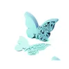 Party Decoration Table Mark Name Paper Laser Cut Cards Butterfly Shape Wine Glass Place Card For Wedding Rh9920 Drop Delivery Home G Dh8C7