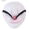 Masques de fête en gros Dallas / Loup / Chaînes / Hoxton Horreur Tronçonneuse Clown Masquerade Masque 4pcs Halloween Cosplay Payday 2 Masque T230905