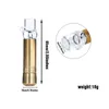 One Hitter Glazen Pijp Met Aluminium Drip Tip Mondstuk 95mm 65mm Metalen Pijp Rechte Vorm Rook Waterleidingen Voor Droge Kruiden Tabak Olieplatforms