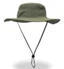 Breda randen hattar hink connectyle Men 'Summer Sun Hat Upf 50 andningsbart fast justerbart vindtät fiske 230904