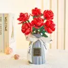 Blocchi Bouquet romantico Building Block Fiore Fiori fai da te Giocattoli Pianta Girasole Fiore rosa Modello Set per bambini Giocattoli Regalo R230905