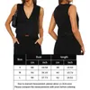 Kvinnors tankar Kvinnor Single Breasted Top Loose Fit Ladies V Neck Vest Solid Color Summer Spicy Girl Style Elegant Simple Holidays Outfit