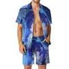 Survêtements pour hommes Genshin Impact Hommes Ensembles 80s Rétro Chemise Casual Ensemble Vintage Beachwear Shorts Été Costume Personnalisé Deux Pièces Vêtements Grand