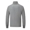 Herrtröjor Fashion Turtleneck Vintage tröja 2023 Autumn Winter Rands Business Casual Män stickade jumper