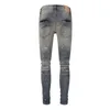 Jeans 2023 neue Herrenjeans Loch Hellblau Dunkelgrau Italienische Marke Herrenhosen Hosen Street Denim Skinny Slim Straight Leg Denim D