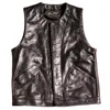 Gilet da uomo in vera pelle estiva da uomo canotta canotta in pelle di cavallo per uomo vintage moda gilet in pelle di cavallo Weskit Streetwear giapponese