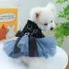 Vêtements pour chiens Robe pour animaux de compagnie portable pour les sorties Robes de luxe charmantes Mariages d'Halloween Tenues adorables Fêtes pour petits chiens