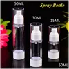 Butelki pakowania hurtowe 15 ml 30 ml 50 ml przezroczystość Pusta powietrzna pojemnik na pompę z pompą Air Bezproduktowa Spray Spray Spray Spray Butelka kosmetyczna z OTGKP