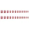 False Nails Glossy Square Light Pink Press On Durable & Never Splitting Comfort Fake For Shopping Traveling Dating