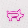 10st/Lot Creative Kawaii Animal Pig Paper Clip Metal Material Bokmärke Memo Note Decorative Clips Organizer Stationery