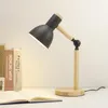 Lampes de table Prise USB Protection des yeux Lampe de bureau Lampe de livre en bois Étude Chambre Enfants Salon LED de lecture