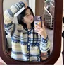 Kvinnors tröjor Retro Ocean Star Sweater Jacket Cardigan Autumn Design Small Loose Knit My658 230905