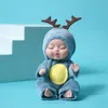 Poppen Boneka Tidur Bayi Kecil Simulasi Kelahiran Kembali Penenang 11 5CM Plastik Mainan Anak Perempuan en Aksesori Pakaian 230905