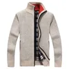 Mens Sweaters Autumn Winter Warm Zipper Cardigan Man Casual Knitwear Sweatercoat male clothe 230906