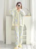 Women's Sleepwear Plaid Winter Thick Warm Pajama Sets Women Flannel Female Home Clothing Long Sleeve Pyjamas Suit Casual Nightwear