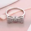 Wedding Rings 1Pcs European American Fashion Full Diamond Bow For Women Sweet Cute Crystal Ring Party Jewelry Decoration