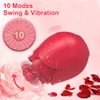 Originele tong likken clitoral rose vibrator 10 wiebelende clitoris tepel massage Massager vrouwelijke stimulatie volwassen seksspeeltjes voor vrouwen