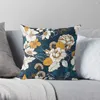 Pillow Navy And Gold Peony Blossom Seamless Pattern Throw Sofa Covers Cusions Cover S For Decorative