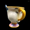 Kubki kreskówki 3D wyrzeźbione Pani herbaty ceramika kubka kubek kubek milk biurowy filiżanki picia prezent urodzinowy