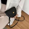 Evening Bags Mini Saddle Shoulder Retro Solid Color Korean Half Circle 2023 Autumn Winter Designer All-Match PU Cross-Body