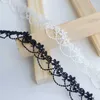 1 Yard White Black Mesh Embroidered Water Soluble Lace Trim for Fringe Trimmings Party Dress Patches Sewing Accessories Supplies