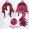 Perruques de cosplay 55 cm de long Shikanoin Heizou Cosplay perruque jeu Genshin Impact Cosplay dégradé résistant à la chaleur cheveux synthétiques perruques de fête bonnet de perruque 230906