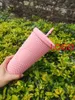 Tumblers 710ml قهوة بلاستيكية القدح مشرق الماس Starry Straw Cup Cup Durian Cups Product