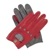 Gants en cuir véritable pour hommes, en peau de mouton, sans doublure, respirants, à la mode, pour la conduite, Mittens220U