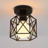 Ceiling Lights Simple Black Iron Lamps Modern Indoor E27 Bulb Led Fashion Corridor Balcony