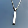 stainless steeling column pendant necklace customizable name couple jewelry new Product accessories disigner jewelry necklace I love you Valentine's gift