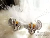 Envoltório de presente 100 peças caixas de lembranças de casamento de cisne / presente criativo selfdom bomboniere caixas de doces com voile decorar pêra