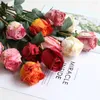 Dekorativa blommor 2 bitar av bakad siden Rose Bouquet Srtificial Lover Festival Decoration Rom Högkvalitativ bröllopspresenttillbehör