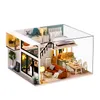 Accessoires de maison de poupée DIY Dollhouse Maisons de poupée en bois miniatures avec kit de meubles Casa Music Led Jouets pour enfants Cadeaux d'anniversaire L031 230905