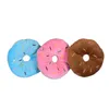 Brinquedos para cães Donut de pelúcia mastiga brinquedo de pelúcia estridente para cães 3 designs opcionais