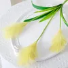 Dekorativa blommor 3 huvud av hög kvalitet simulering vass gräs falsk kreativ hem el dekoration bröllop fest konstgjord plast
