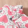Conjuntos de roupas 0-24 meses bebê menina dia dos namorados roupa amor-coração impresso manga longa macacão bodysuit com bowknot flare pant