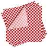 Ensembles de vaisselle 24 pièces panier tissé en rotin imitation emballages de sandwich doublure papier ciré Deli résistant à la graisse ciré