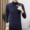 Herensweaters Mode Trendy Coltrui Herentruien Winter Opstaande Kraag Rits Slim Fit Casual Breien Trui Gebreide kleding