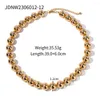 Necklace Earrings Set Youthway Golden Copper Leather Bead Stretch Beaded Bracelet Waterproof Engagement Wedding Jewelry For Women