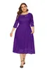 Abiti taglie forti Estate Elegante Taglia grande 5XL 6XL Mezza manica Casual Donna Abito midi Pizzo Primavera Taglie femminili Festa di nozze Sera 230906